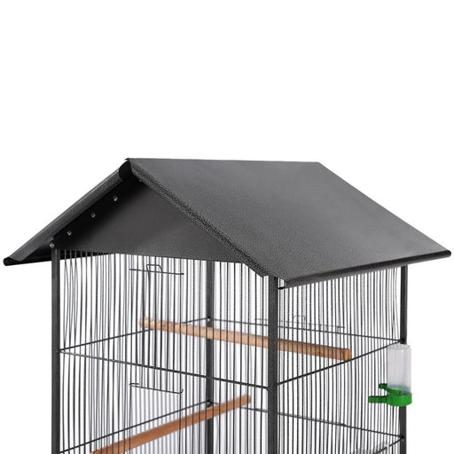 Large Bird, Canary, and Parrot Cage with Black Roof 66*66*155cm (Steel) UK PET HOUSE