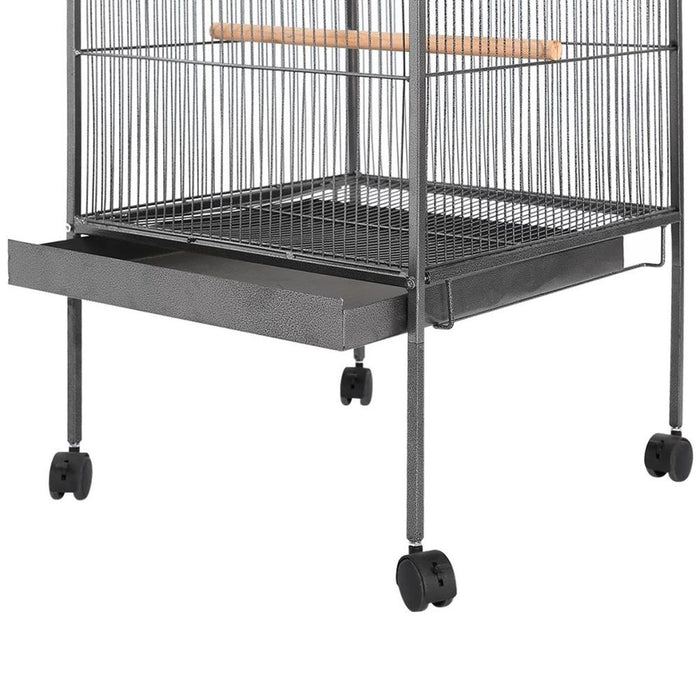 Large Bird, Canary, and Parrot Cage with Black Roof 66*66*155cm (Steel) UK PET HOUSE