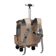 Luxurious Pet Carrier BackPack w/ Universal Wheel Trolley UK PET HOUSE