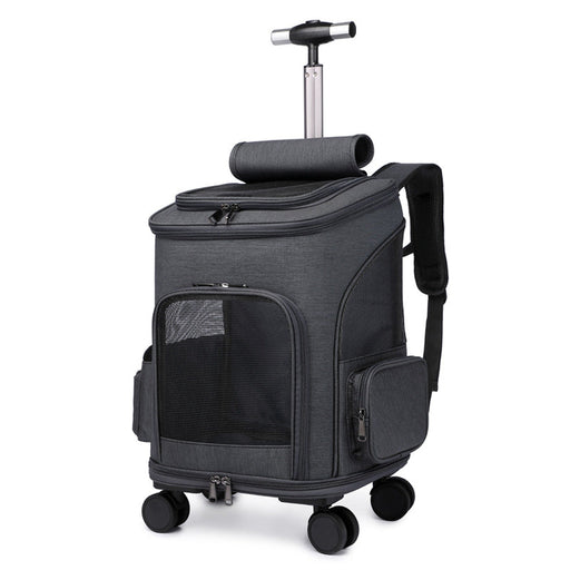 Luxurious Pet Carrier BackPack w/ Universal Wheel Trolley UK PET HOUSE