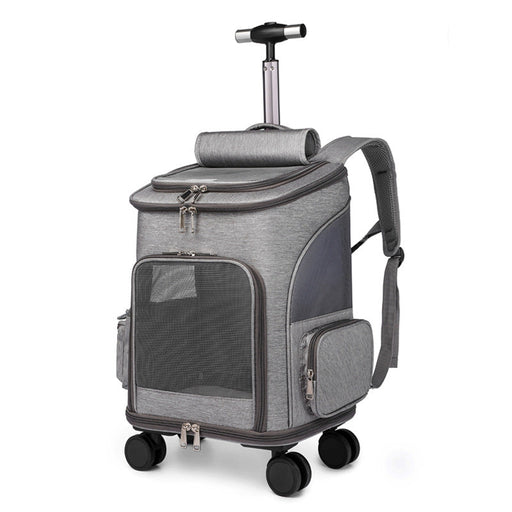 Luxurious Pet Carrier BackPack w/ Universal Wheel Trolley UK PET HOUSE