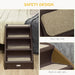 Non-Slip Portable Dog Steps for Bed & Sofa - Beige - Brown UK PET HOUSE