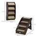 Non-Slip Portable Dog Steps for Bed & Sofa - Beige - Brown UK PET HOUSE