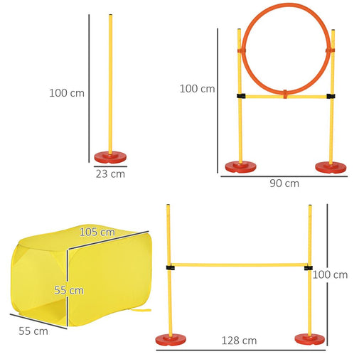 Outdoor 4 PCs Dog Pet Agility Training Equipment Backyard Starter Course Set UK PET HOUSE