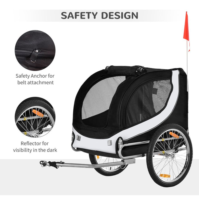 Pet Bicycle Trailer Dog Cat Bike Carrier Water Resistant Travel Steel Black UK PET HOUSE