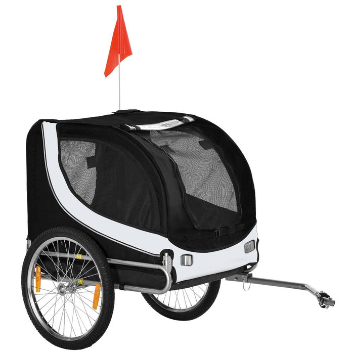 Pet Bicycle Trailer Dog Cat Bike Carrier Water Resistant Travel Steel Black UK PET HOUSE