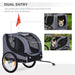 Pet Bicycle Trailer Dog Cat Bike Carrier Water Resistant Travel Steel Grey UK PET HOUSE