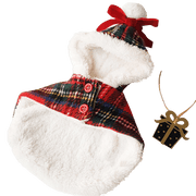 Pet Cat Dog Christmas Cape with Hoodie UK PET HOUSE