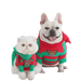 Pet Cat Dog Christmas Knitted Red and green striped Sweater UK PET HOUSE