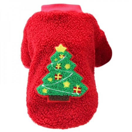 Pet Cat Dog Christmas Tree Cotton Coats for Small Medium-sized Pet UK PET HOUSE