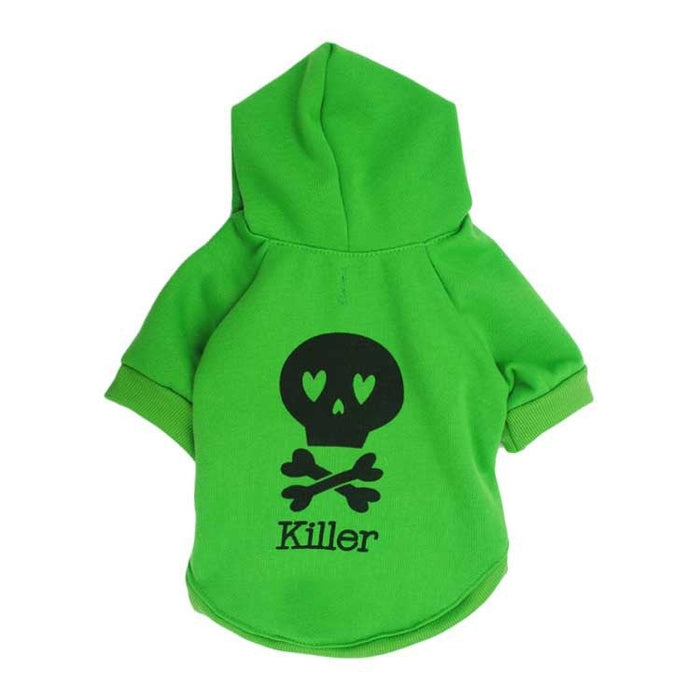 Pet Clothes Costume Halloween Fleece Black Skull Hoodie UK PET HOUSE