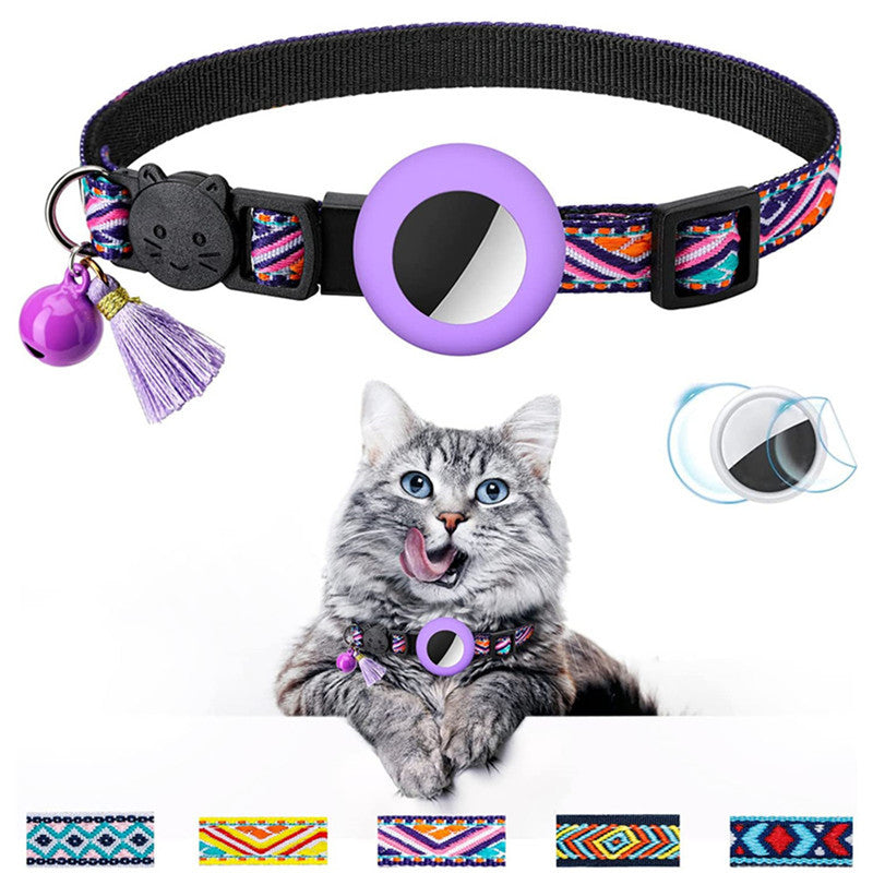 Pet Collar Geometric Pattern With Bell UK PET HOUSE