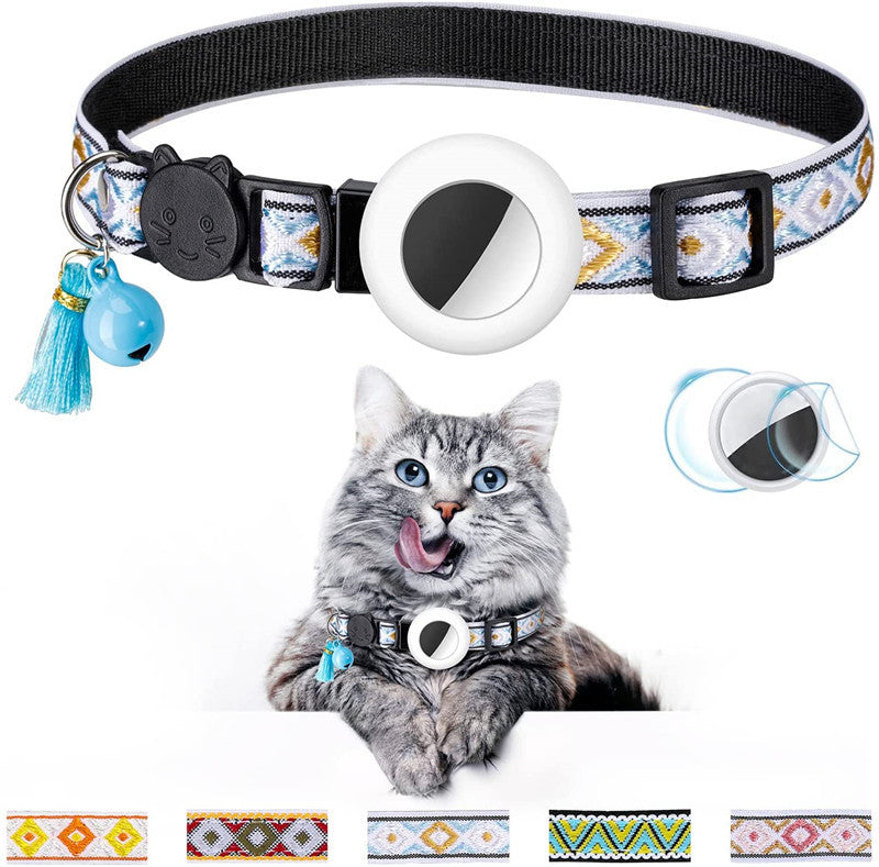 Pet Collar Geometric Pattern With Bell UK PET HOUSE