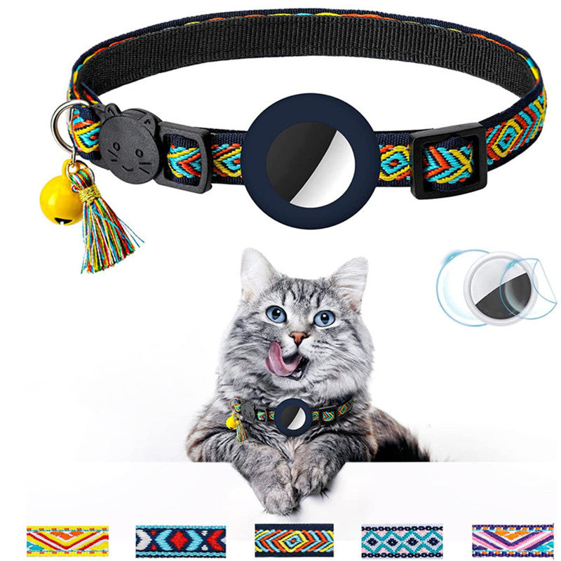 Pet Collar Geometric Pattern With Bell UK PET HOUSE