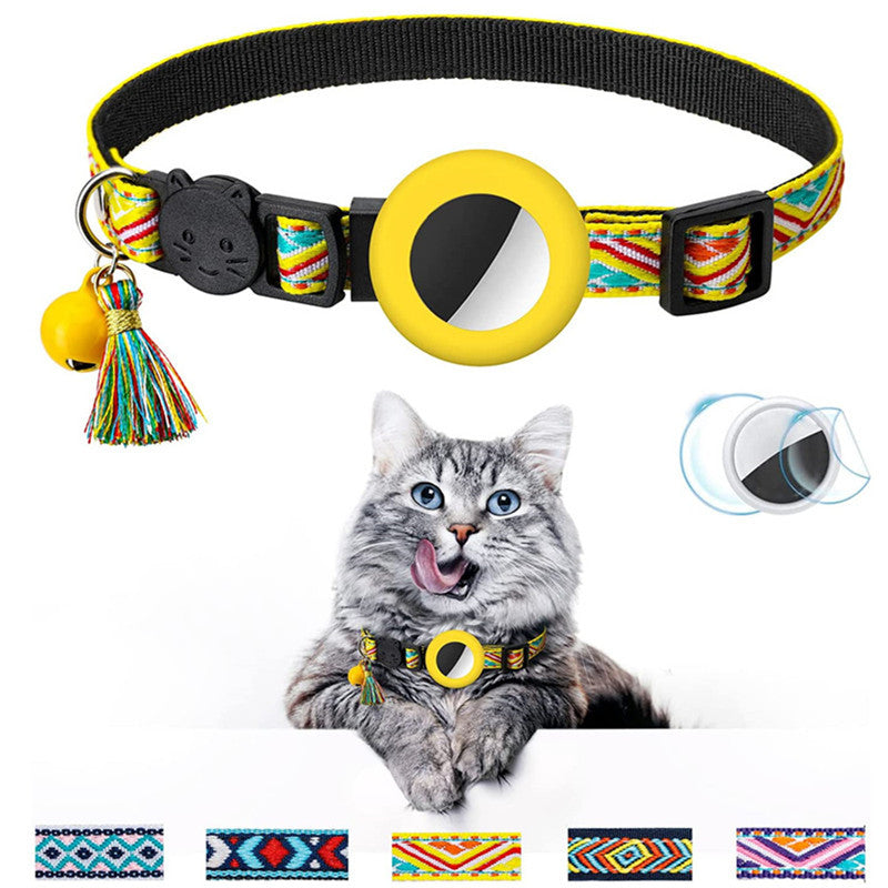 Pet Collar Geometric Pattern With Bell UK PET HOUSE