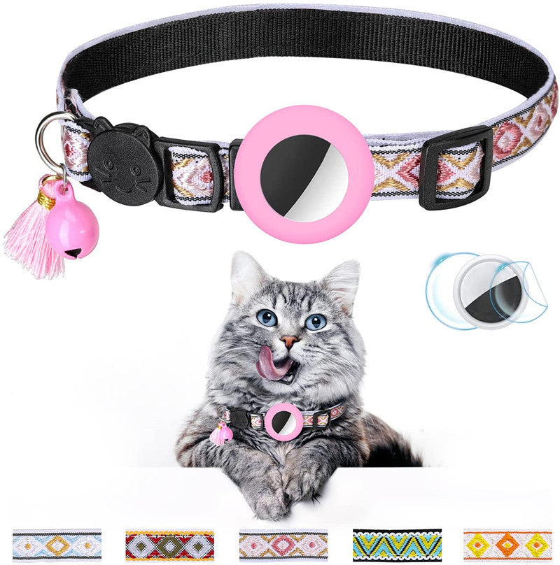 Pet Collar Geometric Pattern With Bell UK PET HOUSE