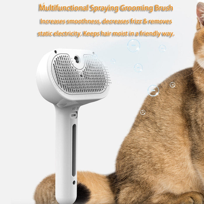 Pet Comb Hair Remover Brush w/ Built in Mist Humidifier UK PET HOUSE