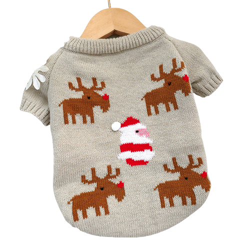 Pet Dog Christmas Sweater (Grey) UK PET HOUSE