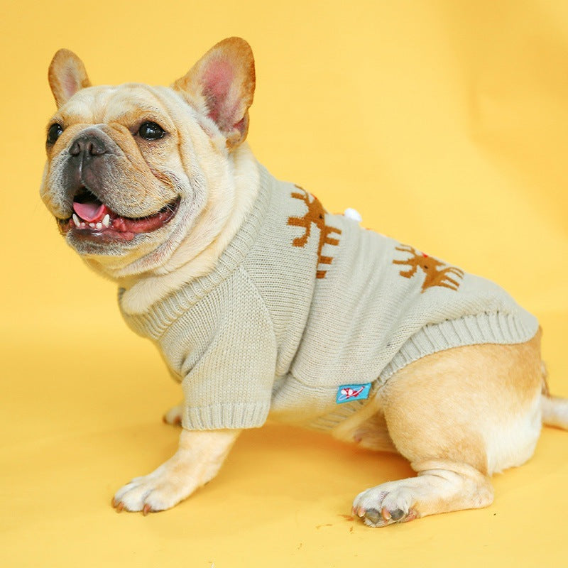 Pet Dog Christmas Sweater (Grey) UK PET HOUSE