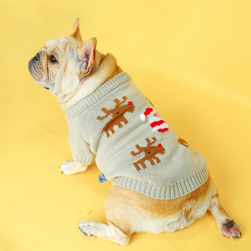 Pet Dog Christmas Sweater (Grey) UK PET HOUSE