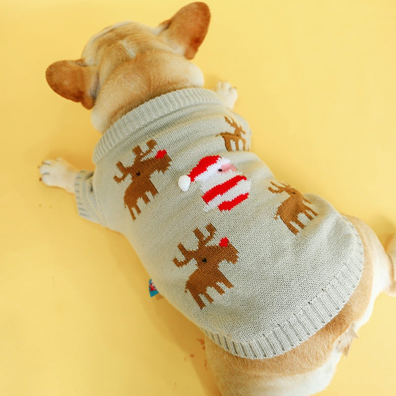 Pet Dog Christmas Sweater (Grey) UK PET HOUSE