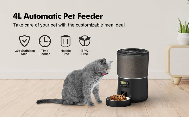Pet Feeder Automatic Timing Quantitative 4L UK PET HOUSE