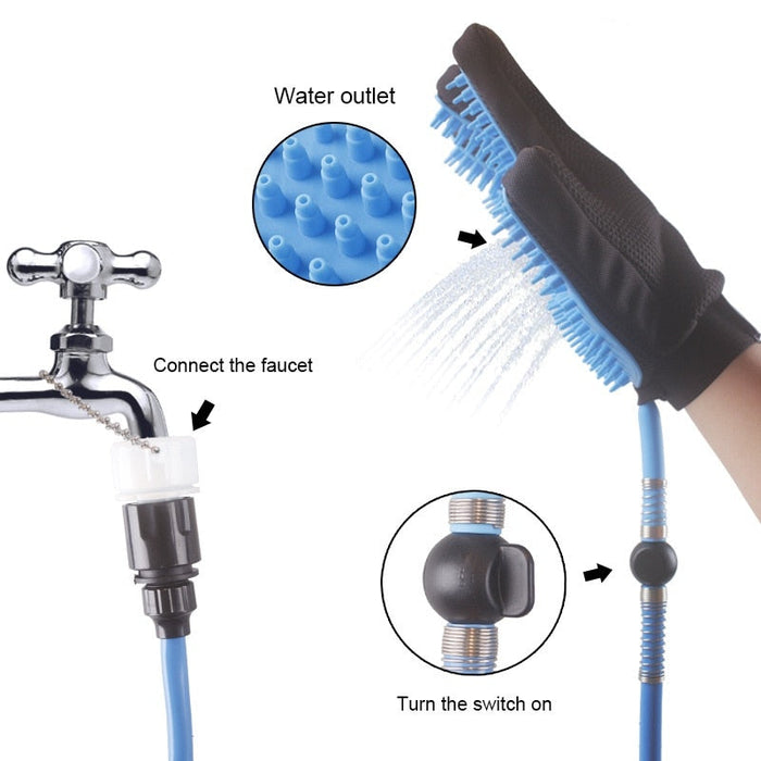 Pet Handheld Bathing Shower Tool w/ Water Hose UK PET HOUSE