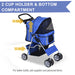 Pet Stroller Cat Dog Jogger Puppy Pushchair Travel Cart Carrier Walk 4 Wheels UK PET HOUSE