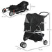 Pet Stroller Pushchair Carrier with 3 Wheels UK PET HOUSE