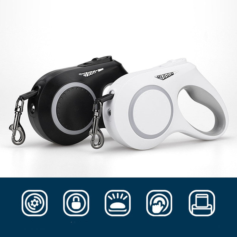 Pet Telescopic Traction Rope With Lights UK PET HOUSE