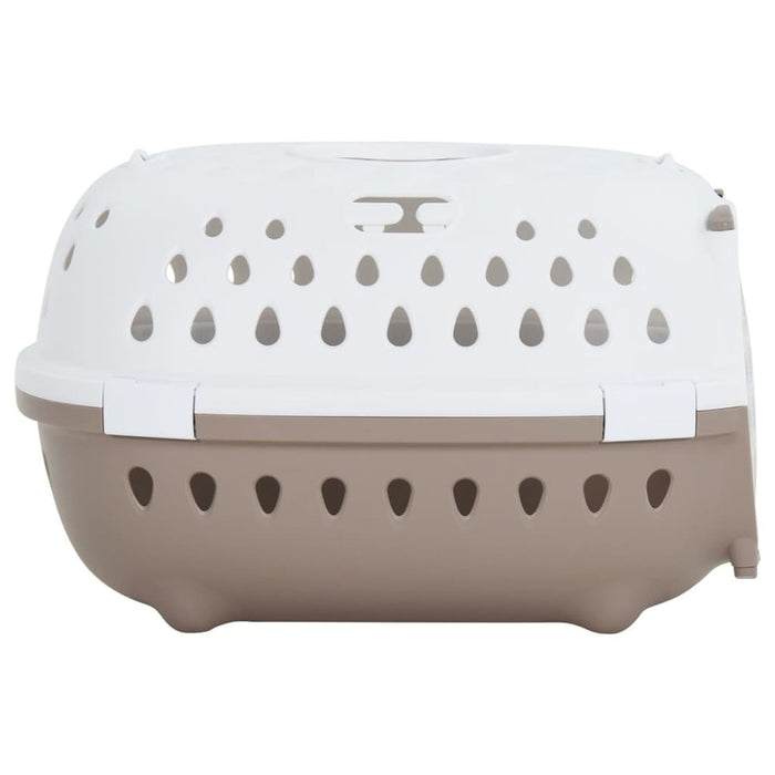 Pet Transport Box White and Brown UK PET HOUSE