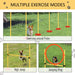 Portable Pet Agility Training Obstacle Set for Jumping Pole,Ring,Turnstile poles UK PET HOUSE