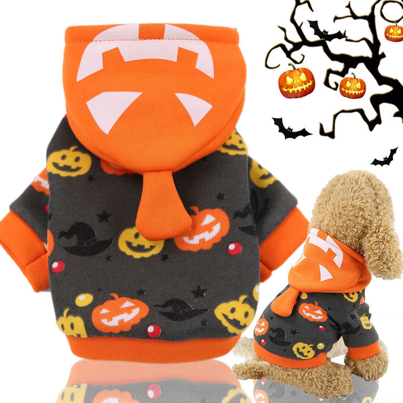 Pumpkin Lamp Pet Dog Cat Costume Funny Halloween Christmas Clothes UK PET HOUSE