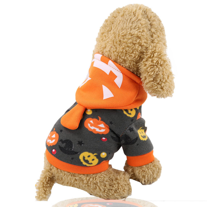 Pumpkin Lamp Pet Dog Cat Costume Funny Halloween Christmas Clothes UK PET HOUSE