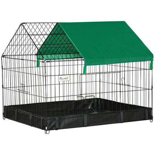 Rabbit Cage Guinea Pig Small Animal Playpen Water Proof Roof Pawhut UK PET HOUSE