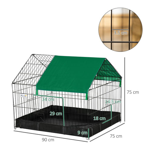 Rabbit Cage Guinea Pig Small Animal Playpen Water Proof Roof Pawhut UK PET HOUSE