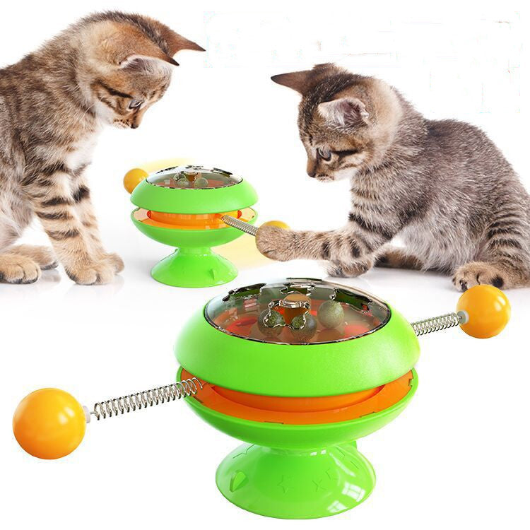 Rotatable Catnip Interactive Training Toy For Cats - Indoor Catnip Toys That Stimulate Hunting