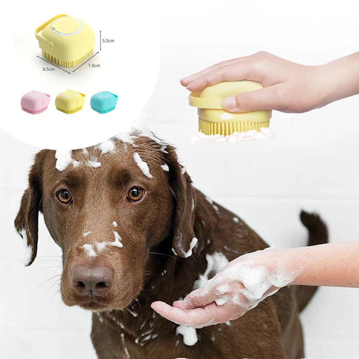 Silicone Pet Dog Cat Shampoo Bath Massage Brush UK PET HOUSE