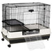 Small Pet Animal Cage w/ Metal Wire Top Platform Removable Tray 4 Wheels UK PET HOUSE