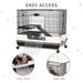 Small Pet Animal Cage w/ Metal Wire Top Platform Removable Tray 4 Wheels UK PET HOUSE