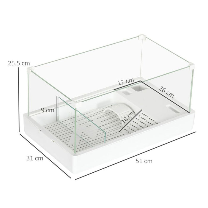 Turtle Tank, Glass Tank w/ Basking Platform, Reptile Habitat UK PET HOUSE