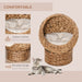 Wicker Cat House with Cylindrical Base UK PET HOUSE