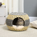 Wicker Pet Rattan Bed w/ Soft Cushion UK PET HOUSE