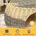 Wicker Pet Rattan Bed w/ Soft Cushion UK PET HOUSE