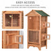 Wooden Bird Aviary for Finch, Canary w/ Removable Tray, Asphalt Roof - Orange UK PET HOUSE