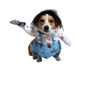 Crazy Killer Pet Costume for Dogs & Cats – Funny Halloween Cosplay Outfit for Pets UK PET HOUSE