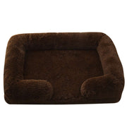 Plush Rectangular Pet Bed – Cozy Winter Nest for Cats & Dogs, Soft Indoor Cushion UK PET HOUSE