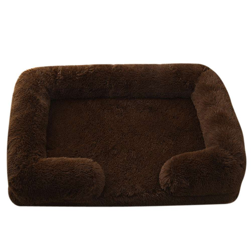 Plush Rectangular Pet Bed – Cozy Winter Nest for Cats & Dogs, Soft Indoor Cushion UK PET HOUSE