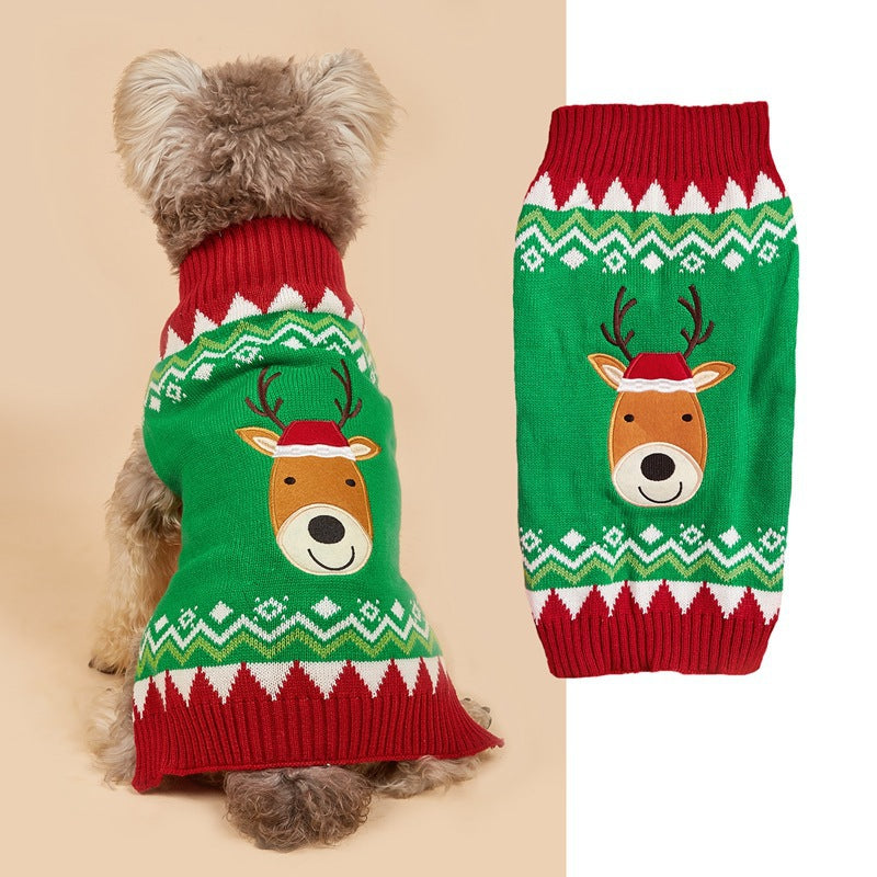Festive Reindeer Knit Pet Sweater – Christmas Dog & Cat Jumper (Multiple Styles) UK PET HOUSE