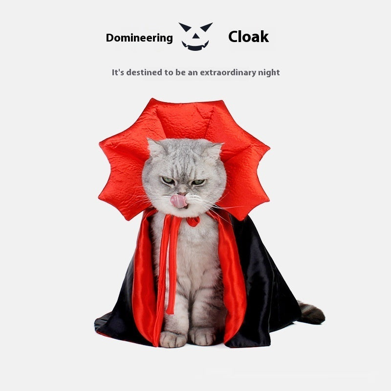 Vampire Cloak Pet Costume – Adorable Halloween Outfit for Cats & Small Dogs DOG n KITTY